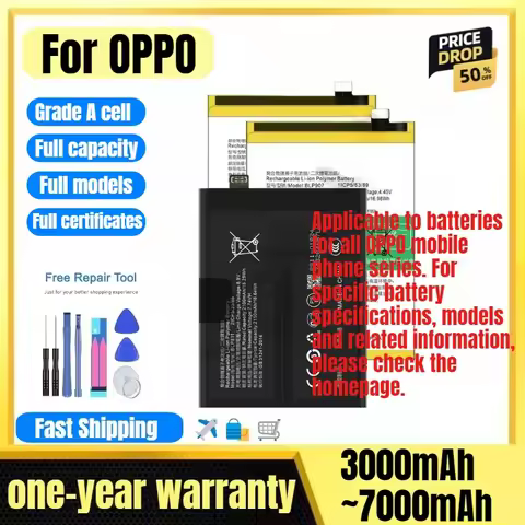 Battery for OPPO Reno 2/2F/2Z/3/3A/3 Pro/4/F17/5/6/5F/5 Lite/5z 5G/6/5 Pro/5 Plus/5 Pro Plus/6 5G/7Z