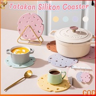 Round Coaster / Aesthetic Silicone Coaster Heat Resistant Thick Anti-Slip / Silicone Coaster