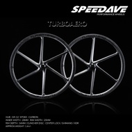 Speedave TurboAero Six Spoke Disc Brake Carbon Wheelset UD Matte Black / Road Bike