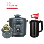 La gourmet Healthy Pressure Cooker 6L Ceramic Pot (FREE Healthy Seamless Electric Kettle 1.8L - Tita