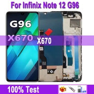 6.7Original LCD for Infinix Note 12 G96 X670 LCD Display Touch Screen Digitizer Assembly with Frame 