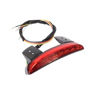 Motorcycle Chopped Fender Edge Tail Light Amber Turn Signal LED Red Stop Brake Rear TailLight for Ha
