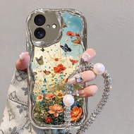 Casing hp For iphone 16 11 12 13 14 15 pro xs XR 14 plus pro max 7 8 6 7+ 8+ 6+ Xs Max Butterfly Flo