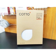 COTTO C91311 ฝารองชักโครก ฝารองนั่งกันการกระแทก (Soft Close) สีขาว Cover Seat  ทรงรี พร้อมอุปกรณ์ติด