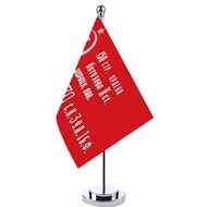 【】 14x21cm Desk Flag Banner Conference Table Stand Pole Victory Day Cabinet Flag Set Meeting Room De