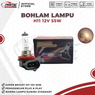 H11 12V CAR HALOGEN LIGHT BULB/55W - SUPER BRIGHT