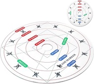 D&D 5e Damage Template with 1" Center Hole - 30' Cube/Cone Acrylic AOE Measurer, RPG Alignment Tool
