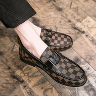 Men Fashion Casual Leather Shoes Formal Shoes England Fashion Matte Leather Shoes QE2E