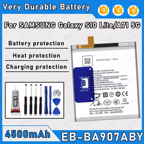 EB-BA907ABY 4500mAh Replacement Battery For Samsung Galaxy S10 Lite/G770 /A71 5G/A716 Batteries New 