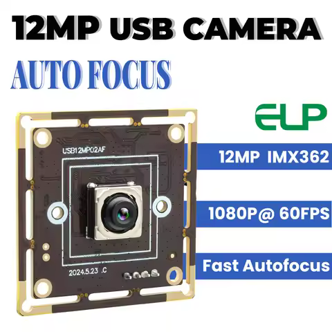 ELP 12MP Fast AutoFocus USB Camera Module 4K 30FPS PDAF High Speed 1080P 60FPS Mini Lightburn Camera