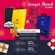 [Ginger Bread COMBO] Hoda Tempered Glass + Lens Protector iPhone 13 Mini / 13 / 13 Pro / 13 Pro Max
