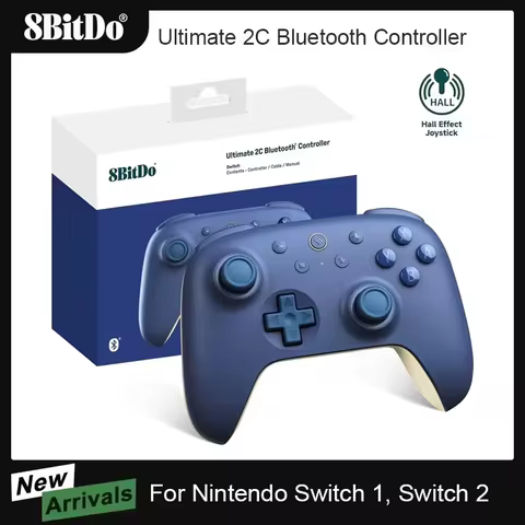 8Bitdo Ultimate 2C Bluetooth Controller for Switch 2, with Remappable L4/R4 Bumpers Gamepad for Nint