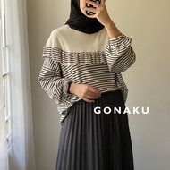 [Gonaku] Suzy Ruffle Top Blouse by Gonaku | Blouse Knit Ruffle | Big Size Jumbo | Women's Top | Korean Blouse | Women's Clothes | Top | Korean Style