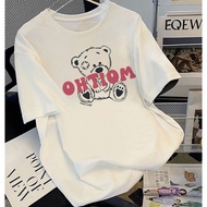 KATUN Korean Women's T-Shirt/Korean Version Of Tshirt/Cotton Top T-Shirt/Latest Women's Top/Women's Top/100%Cotton/Cute Bear Print