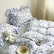 Floral Bedding Set 4 in 1 Bedshet Set Single/queen/king Flat/fitted Bedsheet Set Duvet Quilt Cover