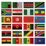 South Africa Egypt Kenya Algeria Nigeria Angola Ghana Morocco Senegal Algeria Flag Embroidered Patch