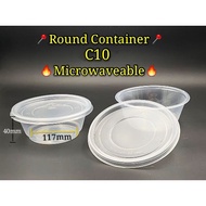 EC 10oz pp round container (50pcs+-) 10oz (300ml) disposable plastic Round food container - EC C10