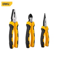 Bộ 3 Kìm Đa Năng Deli Tools Chất Liệu Thép CR-V Chống Mòn Gỉ - Kìm Cắt Dây Điện Kìm Mũi Nhọn Kìm Kẹp