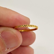 【Perai Mega Jewellery】Mini CinCin Belah Rotan Emas 916 Bajet Emas 916 Tulen Gold Ring 916