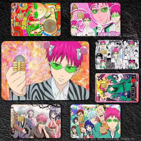 The Disastrous Life Of Saiki K Anime Stickers Holographic Sticker Film Skin Cover For Credit Debit C