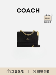 COACH 黑色 Mini Klare 女士皮革風琴包 [平行進口]