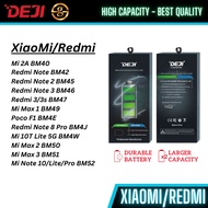 Ready Stock DEJI Battery High Capacity Xiaomi Redmi Mi A2/Redmi Note/Redmi 3/3s/Mi Max/Mi 10T Lite/P