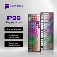 FURYCUBE IP98 Membrane Keyboard Wireless Gradient Keycaps With Knobs Mechanical Gaming Keyboard Feel