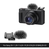 Cold Shoe Adapter with Wind Muff Windshield for Sony ZV-1,ZV-1 II,ZV-1F,ZV-E10,ZV-E10M2,ZV-E1
