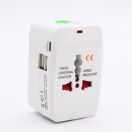 Universal Travel Adapter Type-C Multi-function Dual USB Portable Travel Adapter For Europe USA And I