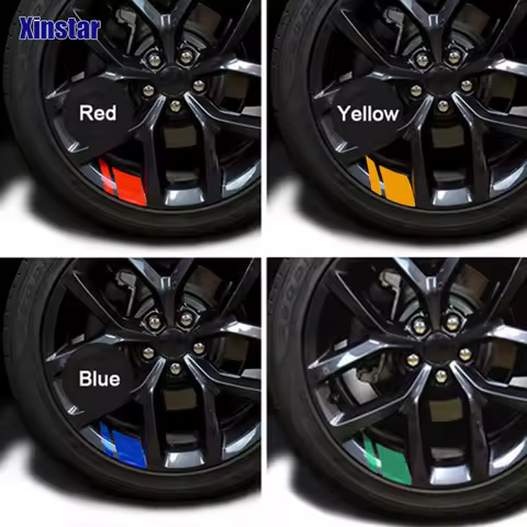 6Pcs Car Wheel Sticker For Kia Morning Stinger Stonic Picanto Venga Ceed Soul Sorento Rioxline Sport