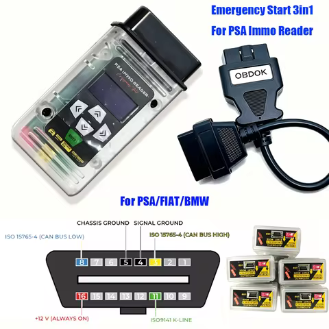 New Emergency Start 3in1 For PSA Immo Reader For PSA/FIAT/BMW Diagnostic Programming Tools Reading P