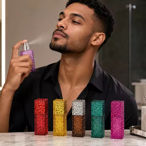 6 Colors Available, 24ml Perfume Refill Bottle, Portable Press Spray Bottle, Travel Essential, Press