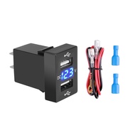 Kebidumei QC 3.0 5V 3.1A Dual USB Car Charger 12-24V LED USB Car Charger Adapter For TOYOTA