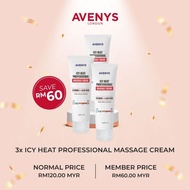 AVENYS Icy Heat Professional Massage Cream ×3