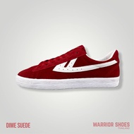 HOT พร้อมส่ง Warrior Shoes รองเท้าผ้าใบ (หนังกลับ) รุ่น DIME Suede Red/White