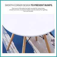□ ☺ ☜ Nordic Round Table For dining table set space saver Coffee Table Wooden center table for livi