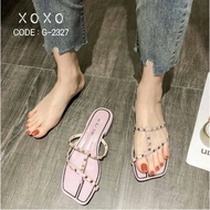 G-2327 Cream Sandals With Studs (Pins Are Stamped) Durable Free Decoration 1: 1 Stylish Floor
