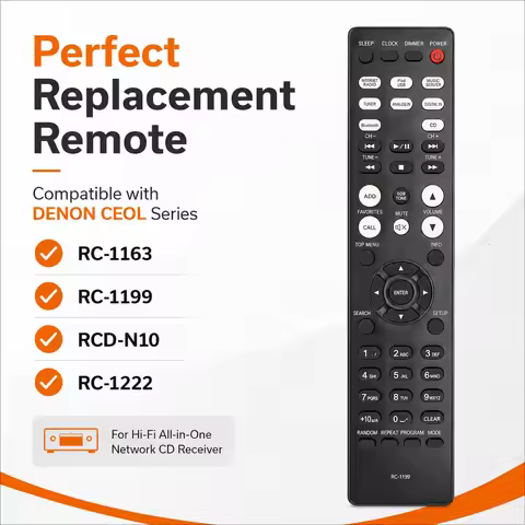 Remote Control For DENON CEOL RC-1163 RC-1199 RCD-N10 RC-1222 Hi-Fi All-in-One Network CD Receiver