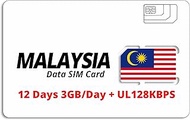 [Malaysia] 5-20 Days 1/2/3GB/Day Data SIM Card | Plug and Play No Registration Required (12Days 3GB/
