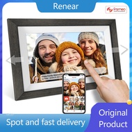 Frameo 10.1-inch smart digital photo frame wooden 32GB memory IPS HD 1080P electronic photo frame WiFi touch screen multi-function electronic photo album