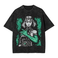 Classic Retro Game Hades Zagreus Funny Graphic Print T-shirt Men Women Vintag Washed Cotton Summer N