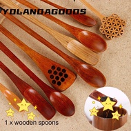 YOLA Wooden Spoon Tableware Handmade Kids Spoon Japanese Kitchen Dining Honey Tea Scoops