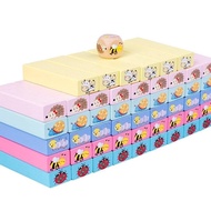 51pcs Wooden Animals Tower Building Blocks Toy Domino Stacking Board Game Montessori Educational gam
