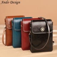 Andoออกแบบหนังวัวแท้กระเป๋าโทรศัพท์ผู้หญิง 2020 แฟชั่นใหม่กระเป๋าสะพายขนาดเล็กของผู้หญิงกระเป๋าสะพาย