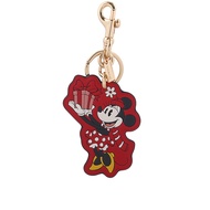 【COACH】Disney X Coach 禮物米妮造型吊飾/鑰匙圈(紅色)/平行輸入