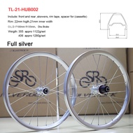 SILVEROCK TL-21 Tubeless Ready Alloy Wheels 20" 406 x 2.2 Wide Tyre Disc Brake for Bike Friday GLINE