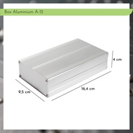 Plain aluminum Box A12 A88 95 x 40 x 164 mm Silver
