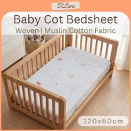D'LARA Baby Bedsheet 120 x 60 CM | Material Woven Cotton or Muslin Cotton | Sarung Tilam Cadar Tilam