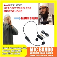 BIG SALE mic bando wireless imam masjid headset microphone imam masjid mic bando wireless tanpa kabe