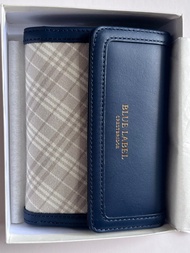 Blue label Crestbridge藍白 格子銀包